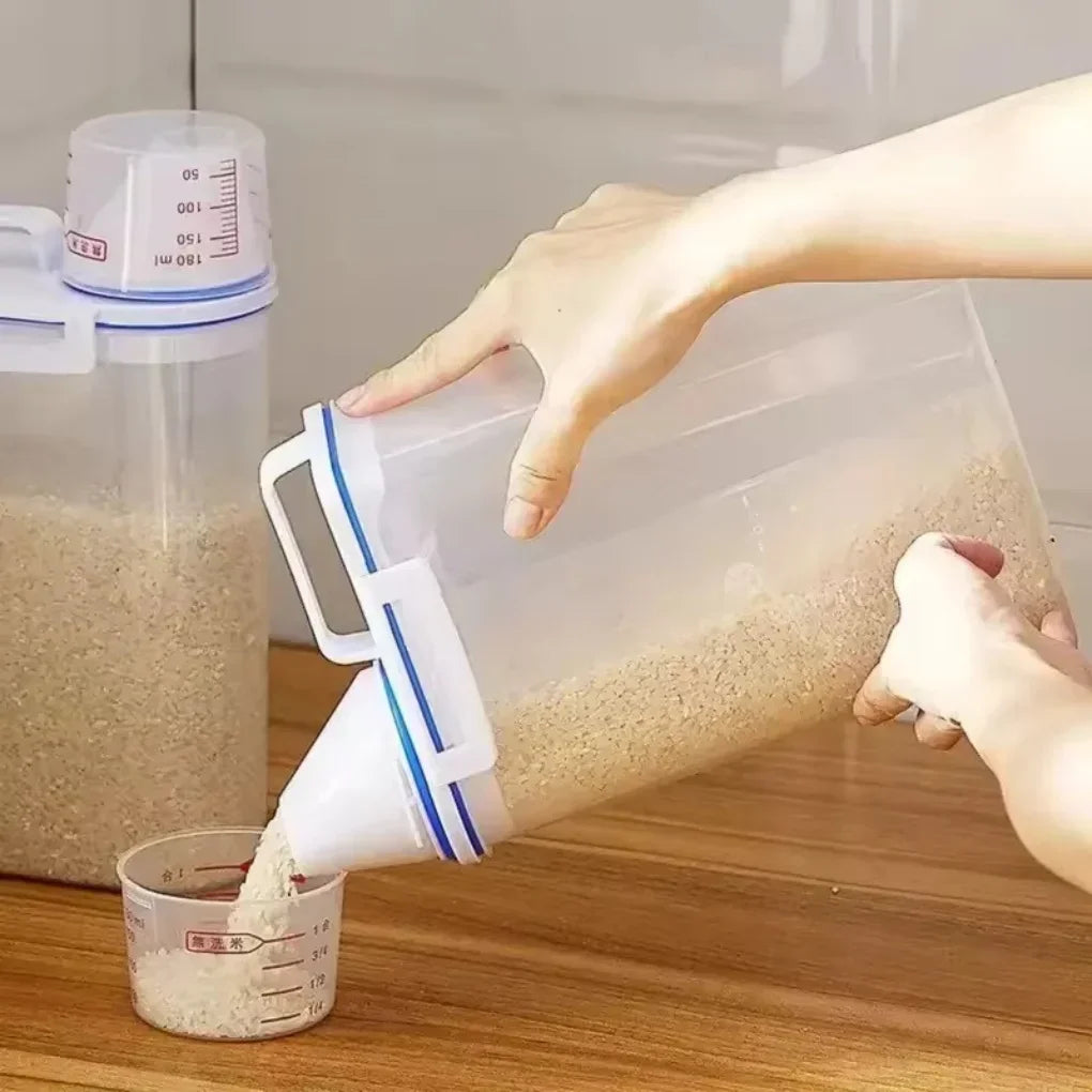 Potes Herméticos Com Medidor Integrado Para Alimentos e Condimentos - Entrega Grátis