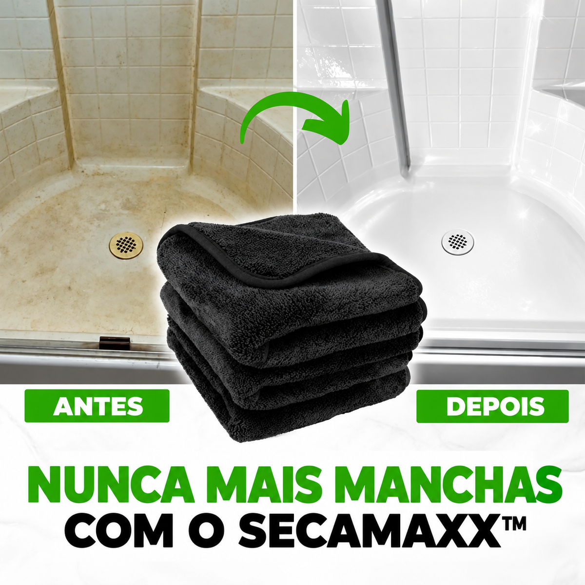 SecaMax™ — Limpa e Seca em Várias Superfícies