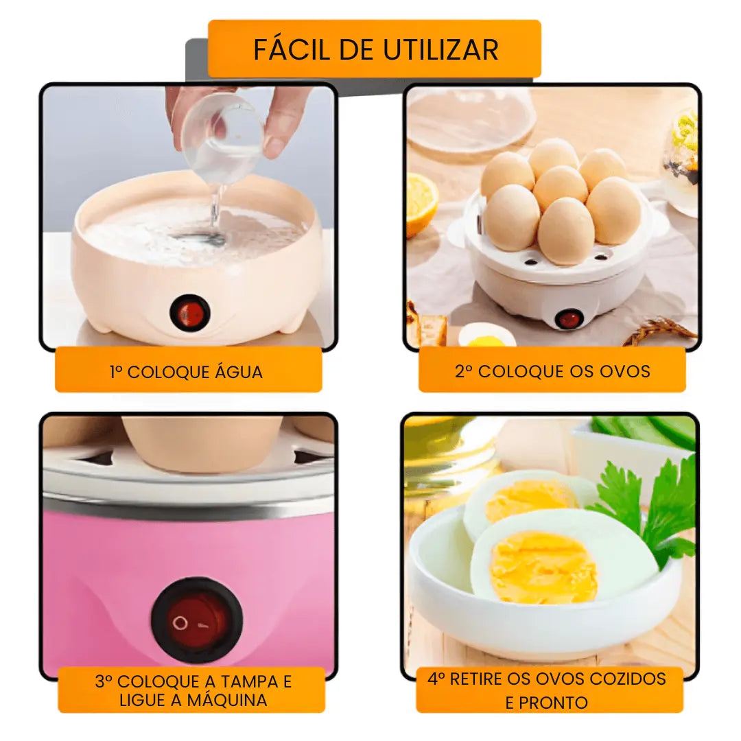 EggCook - Cozedor de Ovos Elétrico Portátil - Entrega Grátis
