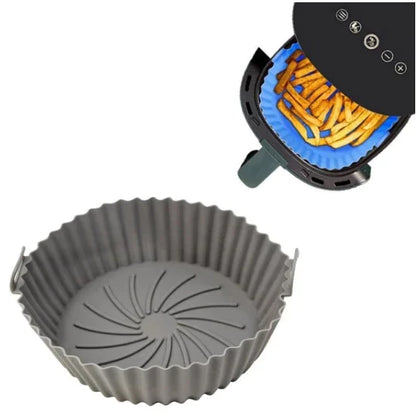 Kit 6 Forma de Silicone para Fritadeira Air Fryer com Alça Antiaderente